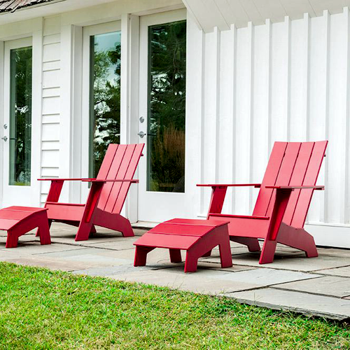 Muebles de jardín de la línea Adirondack