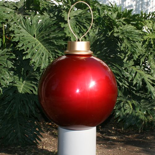 Esfera de fibra de navidad tipo Esfera de Navidad rojo metalico