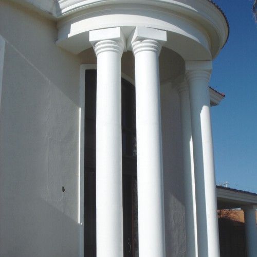 Columnas instaladas de fibra de vidrio
