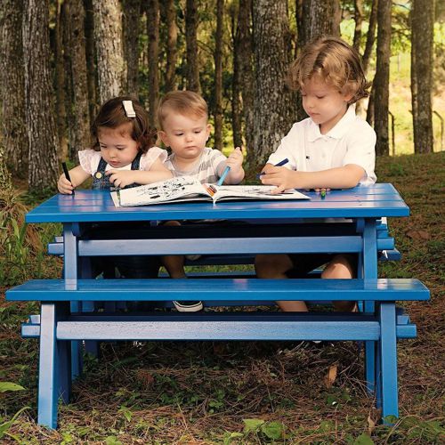 Mesa de PicNic para niños modelo Alpina de Butzke para exterior o jardín en color azul