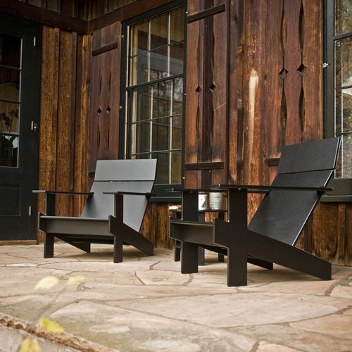 Par de sillones de terraza de plastico reciclado modelo Lollygagger