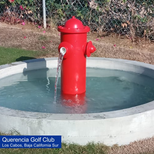 Toma siamesa de fibra de vidrio para una fuente de Querencia Golf Club