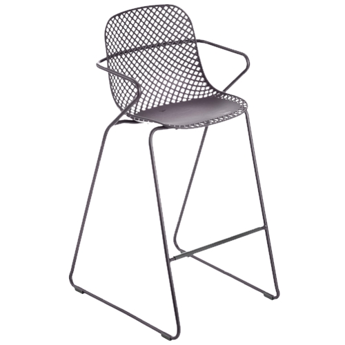 GF-5503 RAMATUELLE alta silla con brazos (gris pavimento)