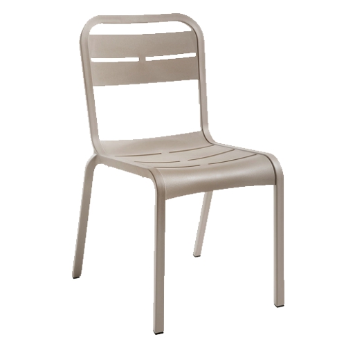 GF-6102 CANNES silla apilable sin brazos (taupe)