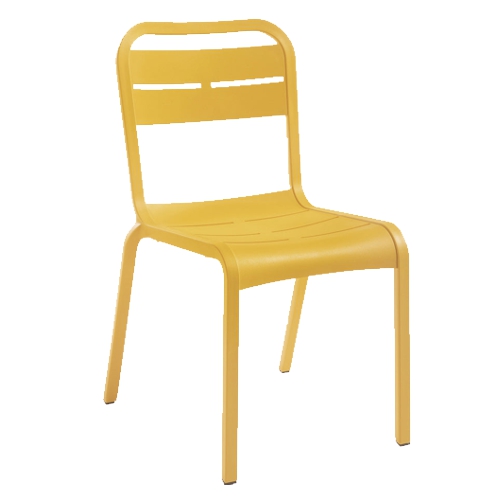 GF-6104 CANNES silla apilable sin brazos (amarillo)