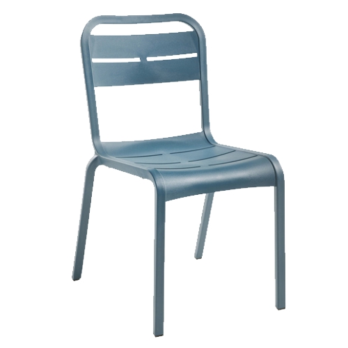 GF-6106 CANNES silla apilable sin brazos (azul mineral)