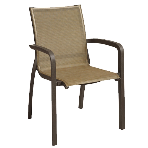 GF-9102 SUNSET silla apilable con brazos (bronce fusion / cognac)