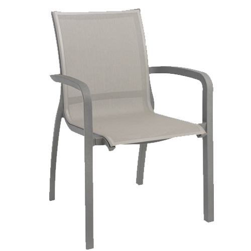GF-9103 SUNSET silla apilable con brazos (platino / gris)