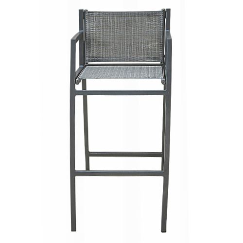 ST-1202ELENA silla alta c/brazos de aluminio
